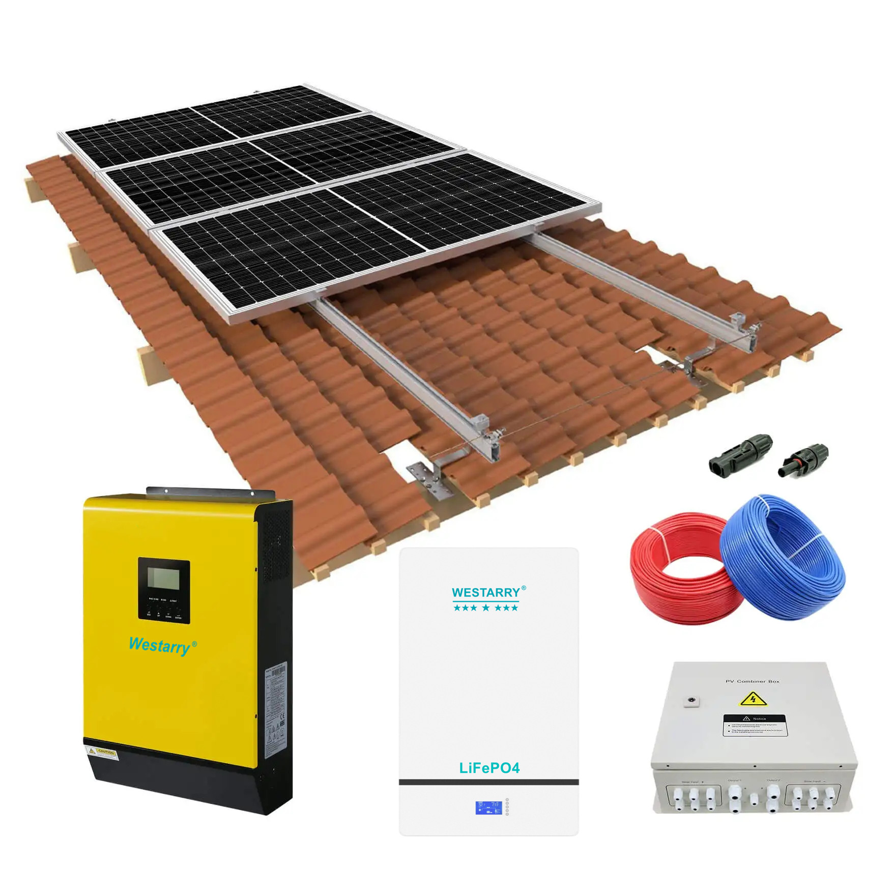Westarry 15kw Solar System Home Power Solar Mounting System Hybrid Solar System